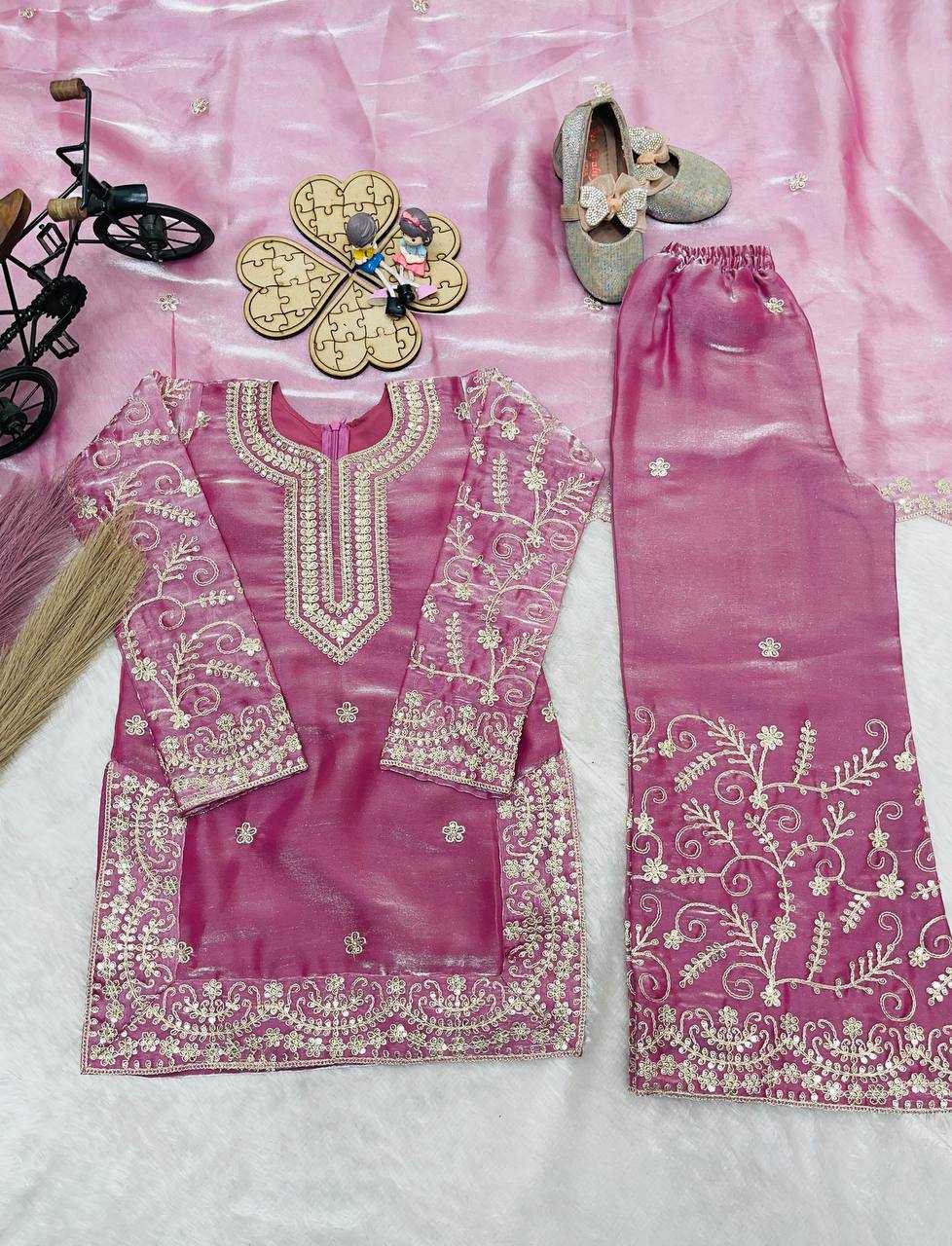 YNF Wholesale Pure Silk Kids Sharara RIN234 244 | Surat Manufacturer