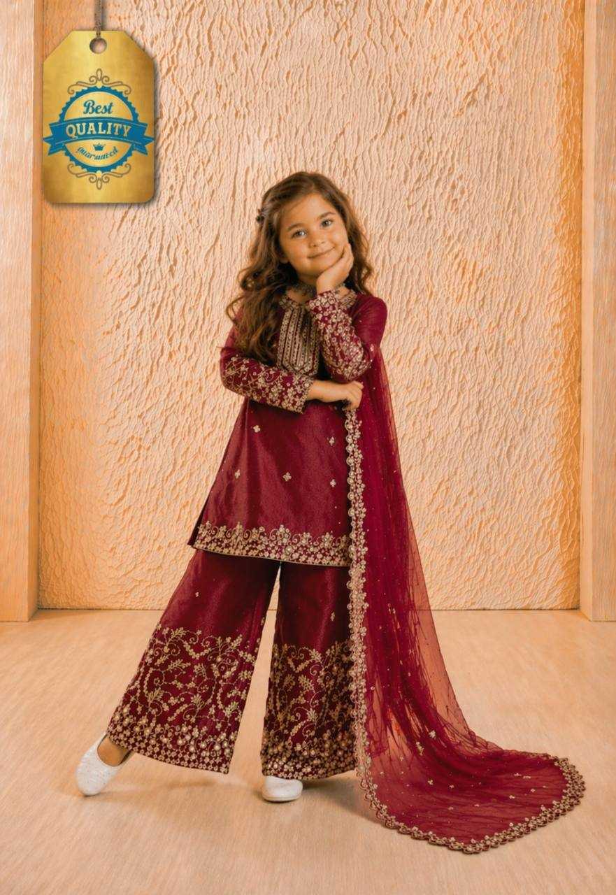 YNF Wholesale Pure Silk Kids Sharara RIN234 244 | Surat Manufacturer