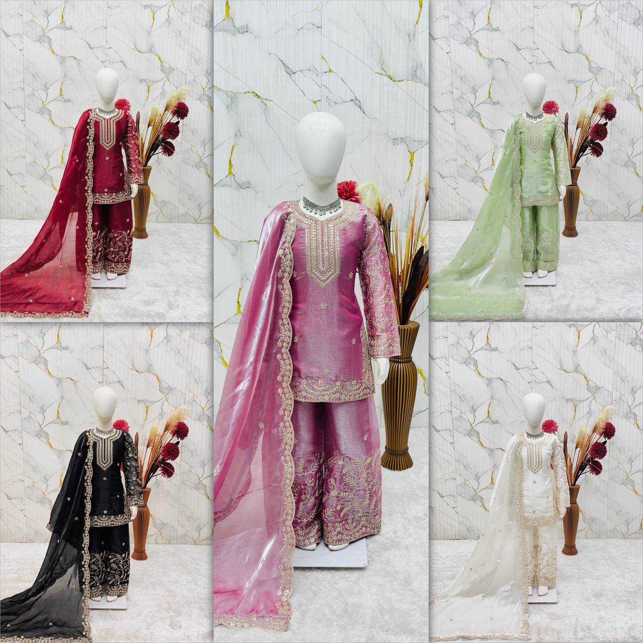 YNF Wholesale Pure Silk Kids Sharara RIN234 244 | Surat Manufacturer