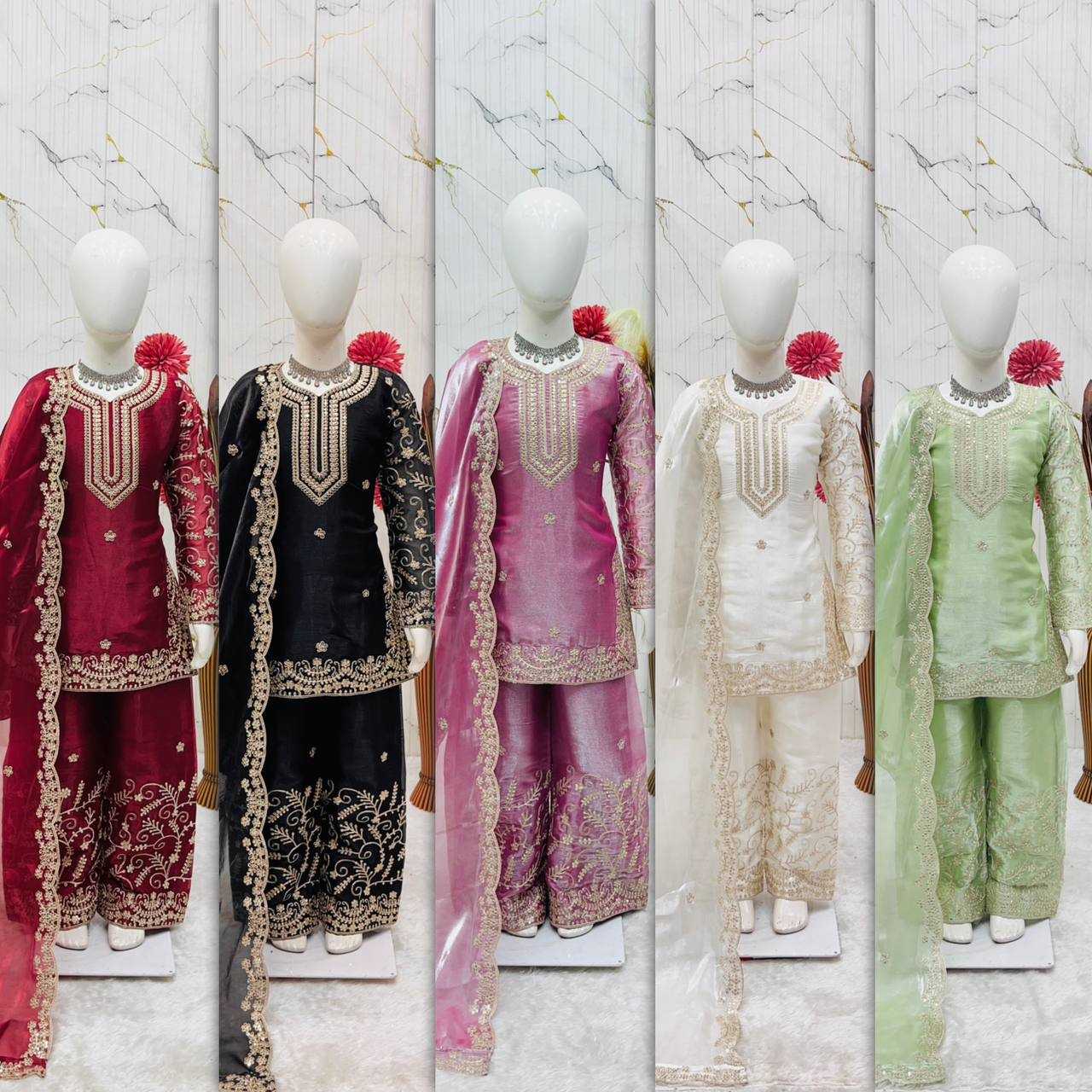 YNF Wholesale Pure Silk Kids Sharara RIN234 244 | Surat Manufacturer
