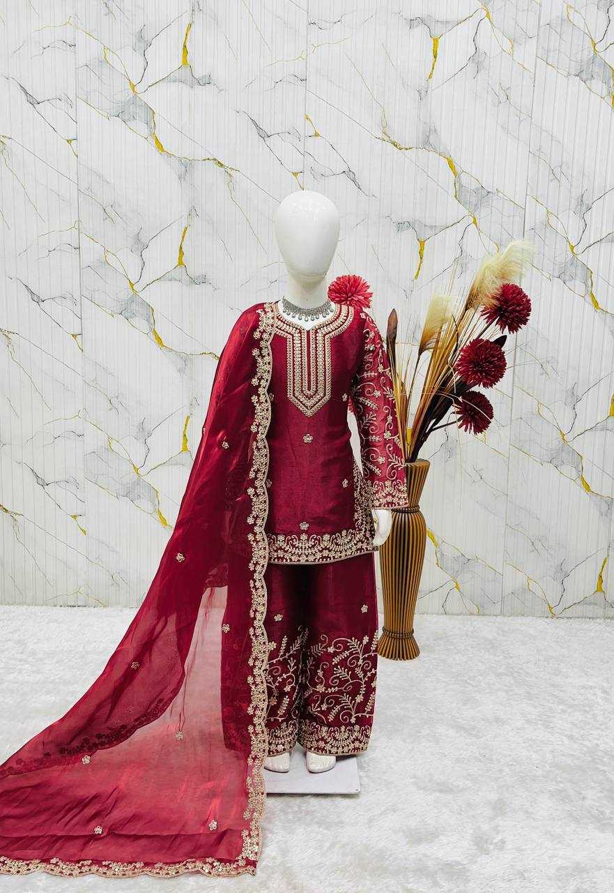 YNF Wholesale Pure Silk Kids Sharara RIN234 244 | Surat Manufacturer