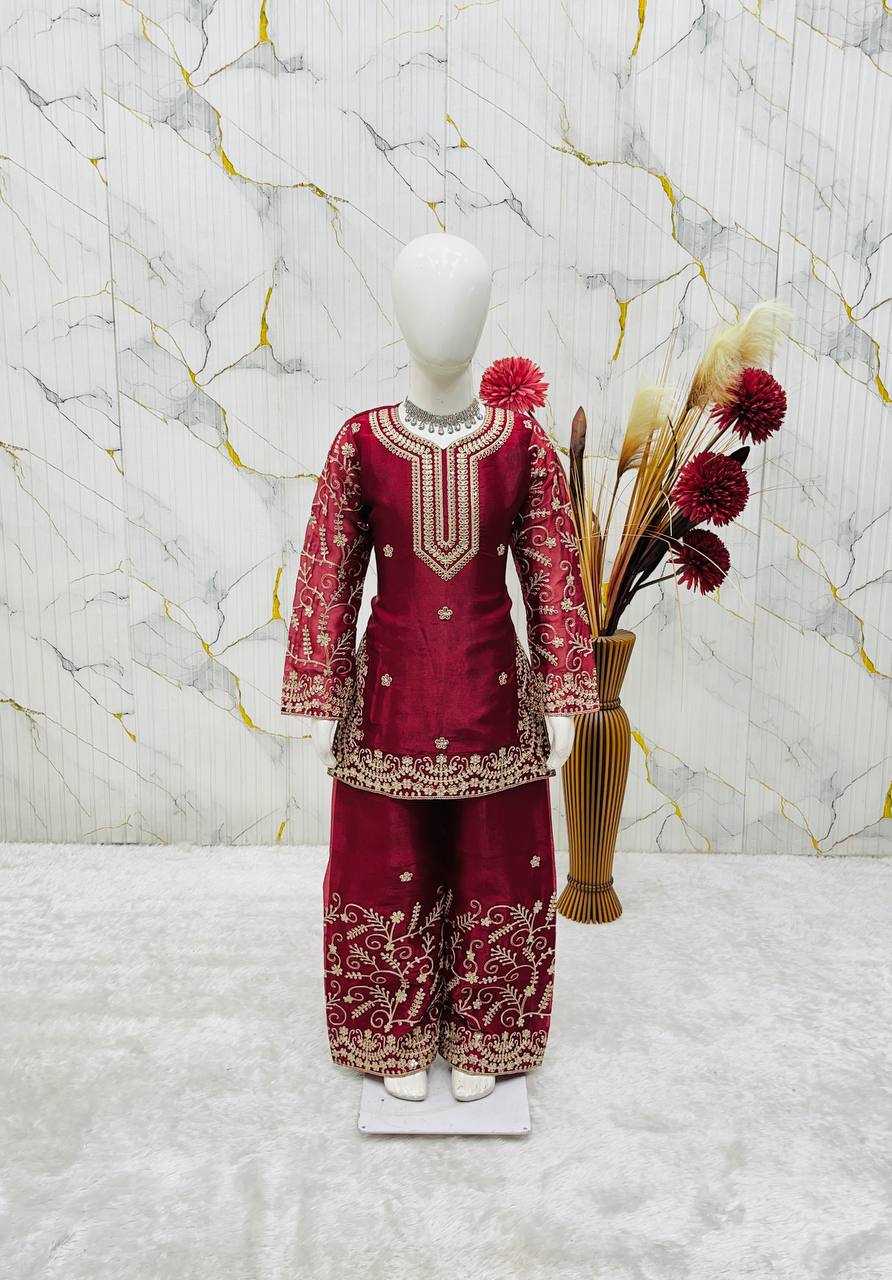 YNF Wholesale Pure Silk Kids Sharara RIN234 244 | Surat Manufacturer
