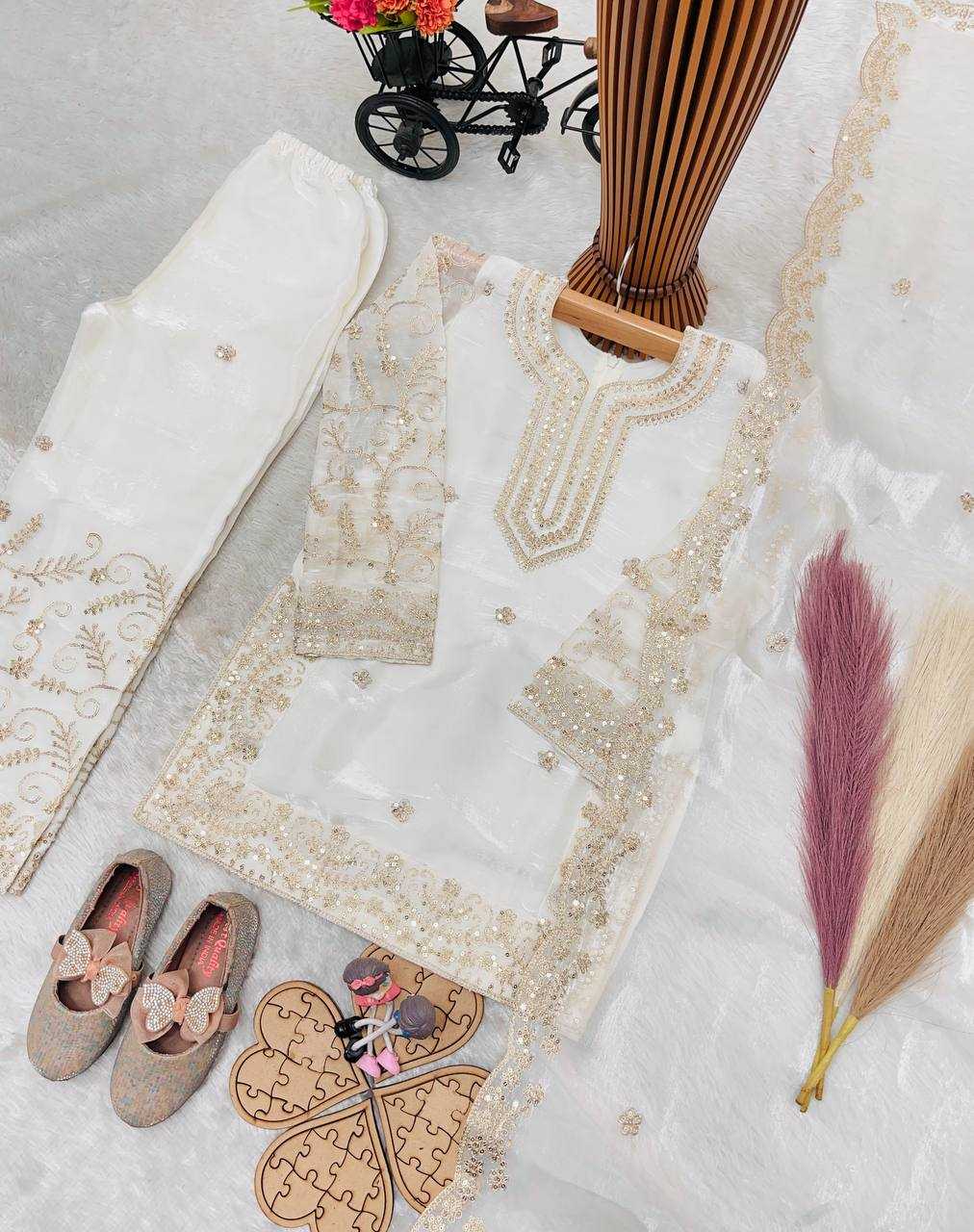 YNF Wholesale Pure Silk Kids Sharara RIN234 244 | Surat Manufacturer