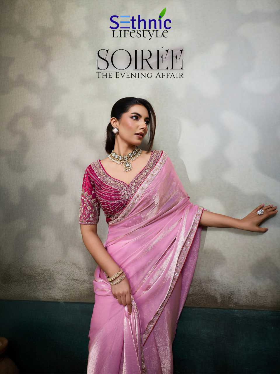YNF Wholesale Satin Designer Sarees KESH113 Sethnic Lifestyle Soiree 117001-04 | Surat Manufacturer