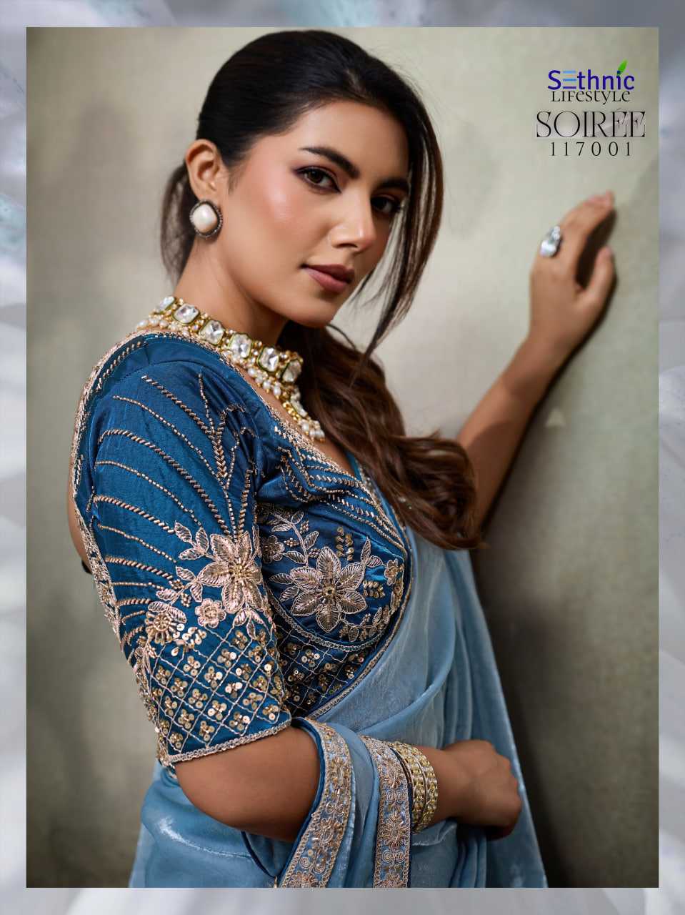 YNF Wholesale Satin Designer Sarees KESH113 Sethnic Lifestyle Soiree 117001-04 | Surat Manufacturer
