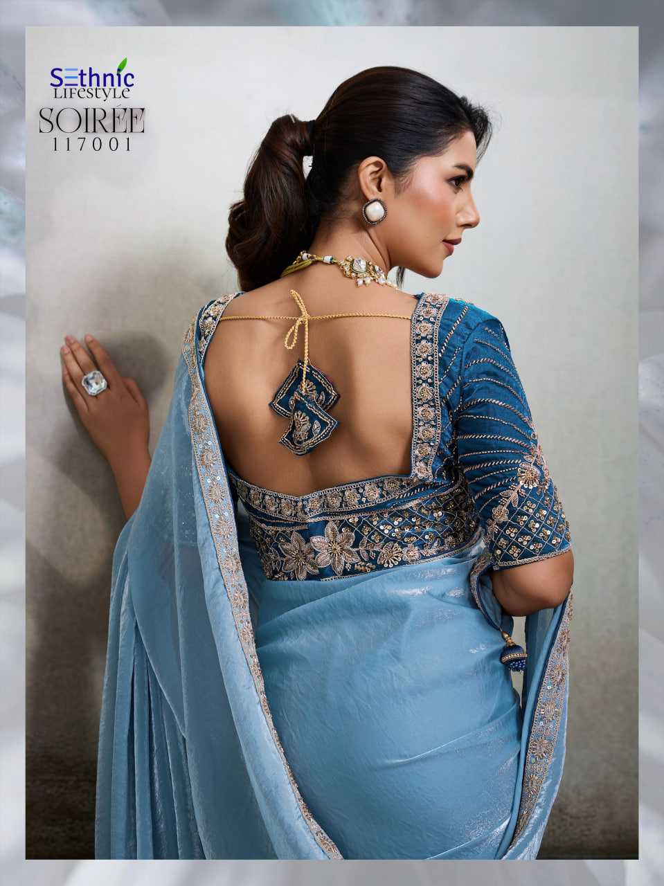 YNF Wholesale Satin Designer Sarees KESH113 Sethnic Lifestyle Soiree 117001-04 | Surat Manufacturer