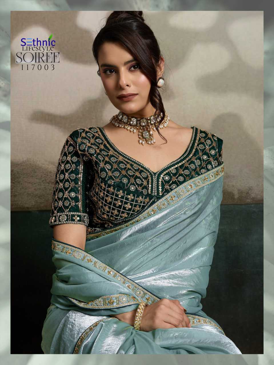 YNF Wholesale Satin Designer Sarees KESH113 Sethnic Lifestyle Soiree 117001-04 | Surat Manufacturer