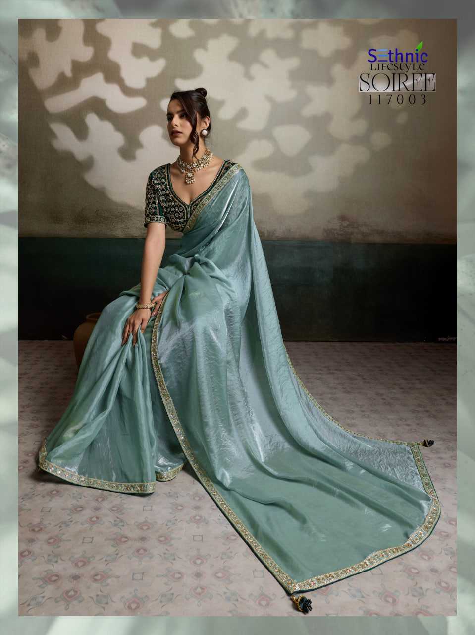 YNF Wholesale Satin Designer Sarees KESH113 Sethnic Lifestyle Soiree 117001-04 | Surat Manufacturer