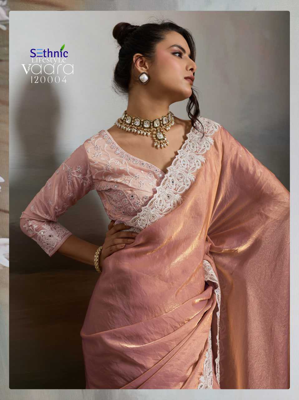 YNF Wholesale Satin Party Wear Sarees KESH113 Sethnic Lifestyle Vaara 120001-04 | Surat Manufacturer