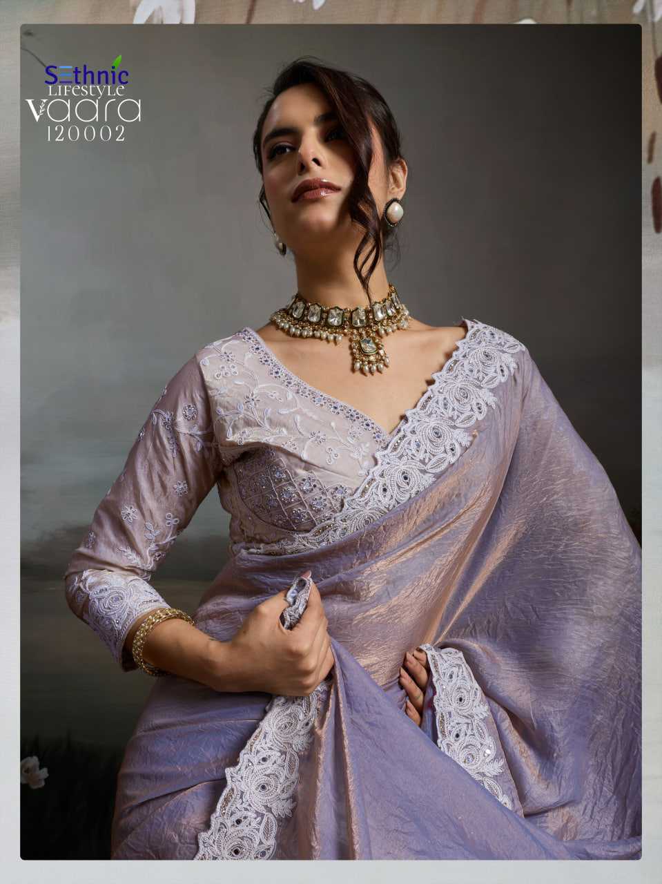 YNF Wholesale Satin Party Wear Sarees KESH113 Sethnic Lifestyle Vaara 120001-04 | Surat Manufacturer
