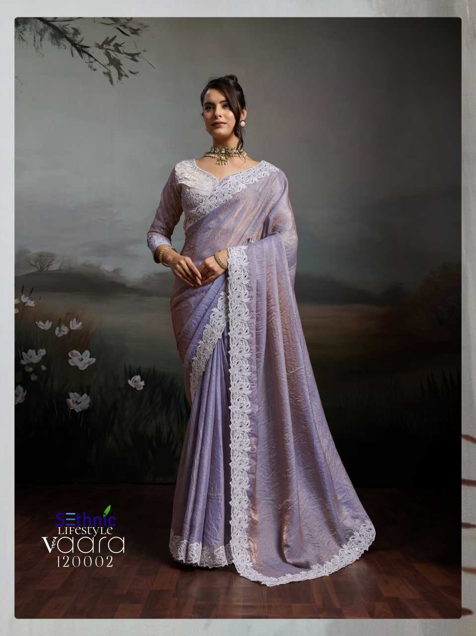 YNF Wholesale Satin Party Wear Sarees KESH113 Sethnic Lifestyle Vaara 120001-04 | Surat Manufacturer