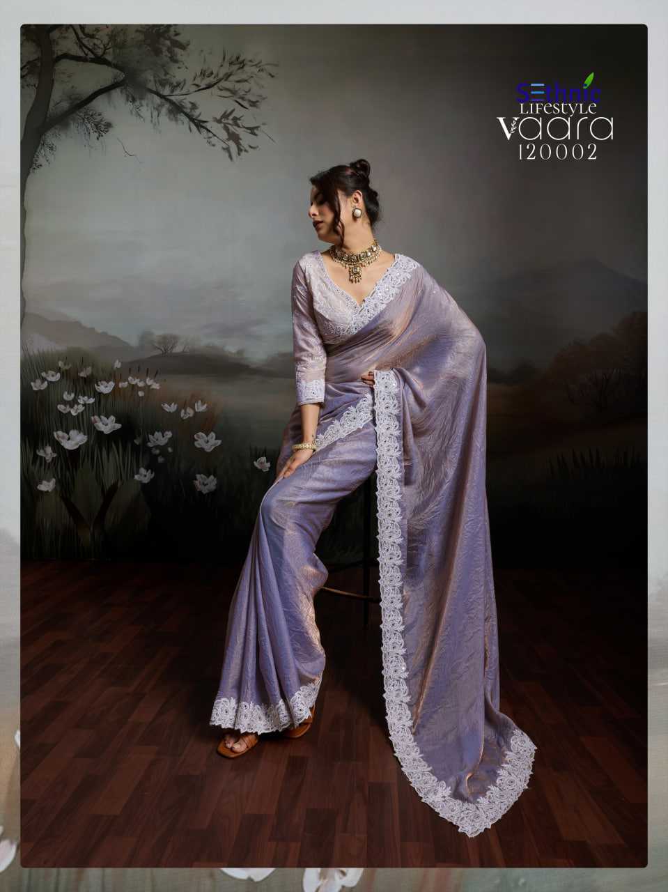 YNF Wholesale Satin Party Wear Sarees KESH113 Sethnic Lifestyle Vaara 120001-04 | Surat Manufacturer