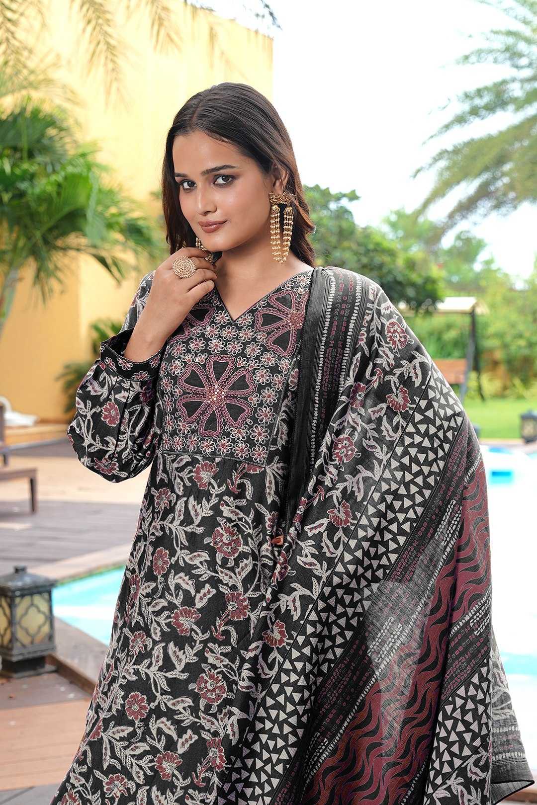 YNF Wholesale Silk Cotton Embroidered Kurtis KESH643 201029 | Surat Manufacturer