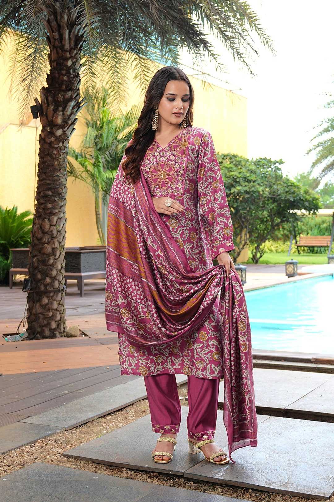 YNF Wholesale Silk Cotton Embroidered Kurtis KESH643 201029 | Surat Manufacturer