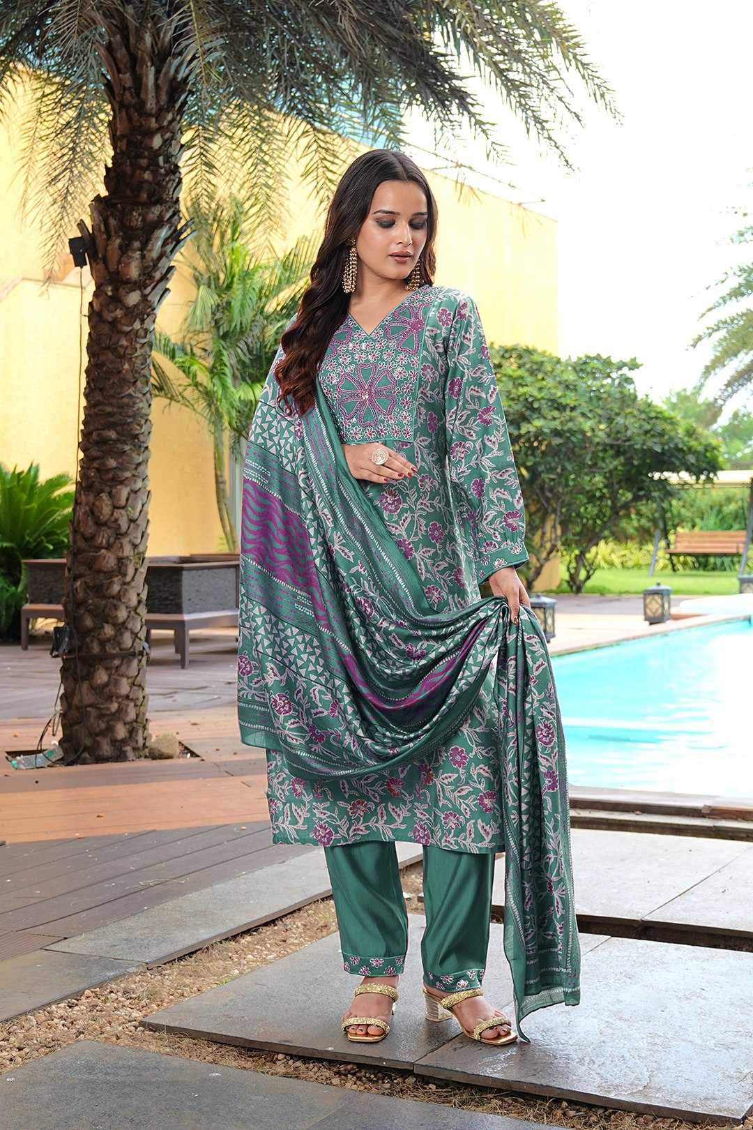 YNF Wholesale Silk Cotton Embroidered Kurtis KESH643 201029 | Surat Manufacturer