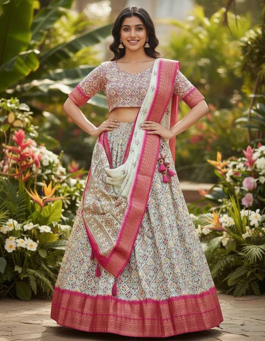YNF Wholesale Silk Cotton Kalamkari Lehenga KESH723 ANUSHA | Surat Manufacturer