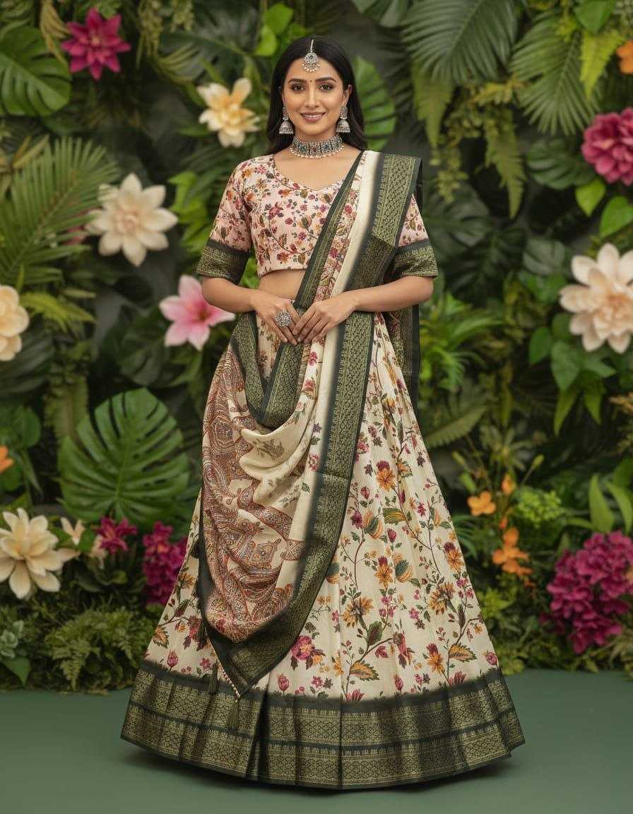 YNF Wholesale Silk Cotton Kalamkari Lehenga KESH723 ANUSHA | Surat Manufacturer