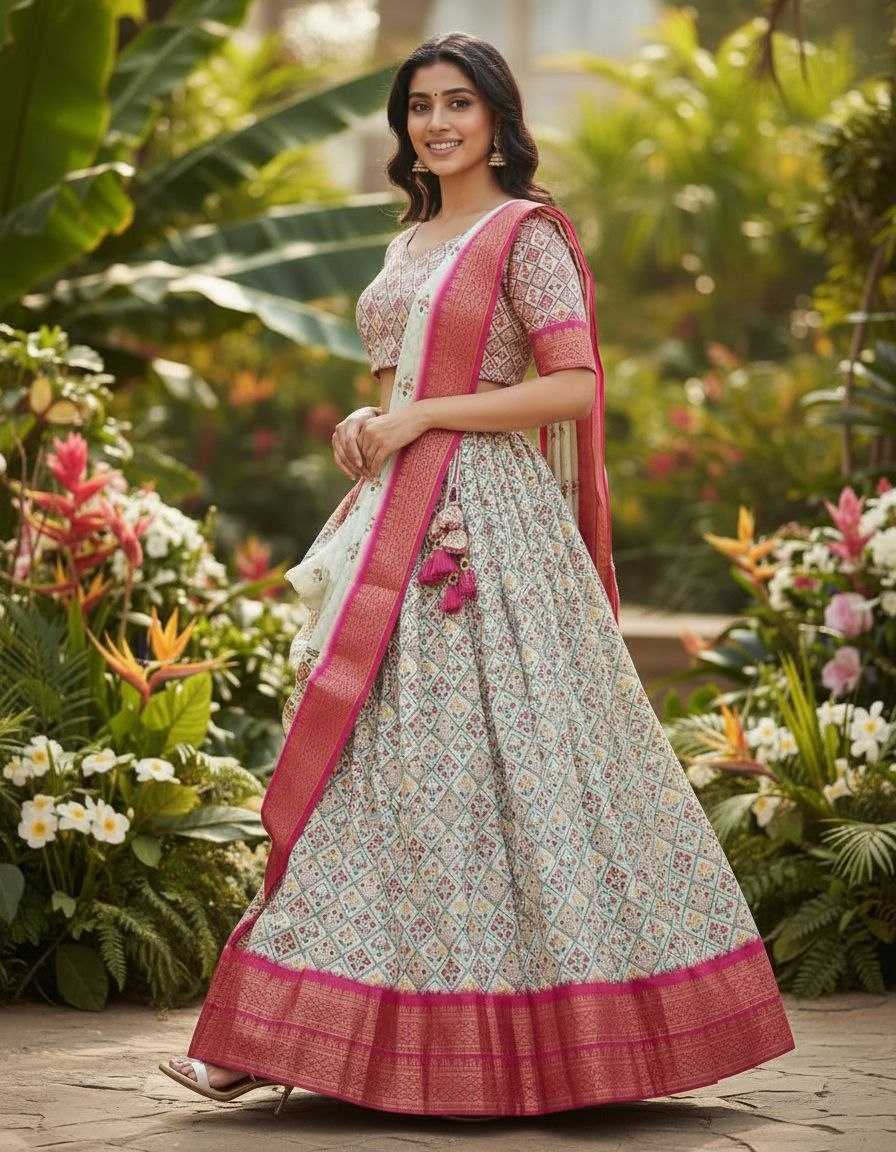 YNF Wholesale Silk Cotton Kalamkari Lehenga KESH723 ANUSHA | Surat Manufacturer