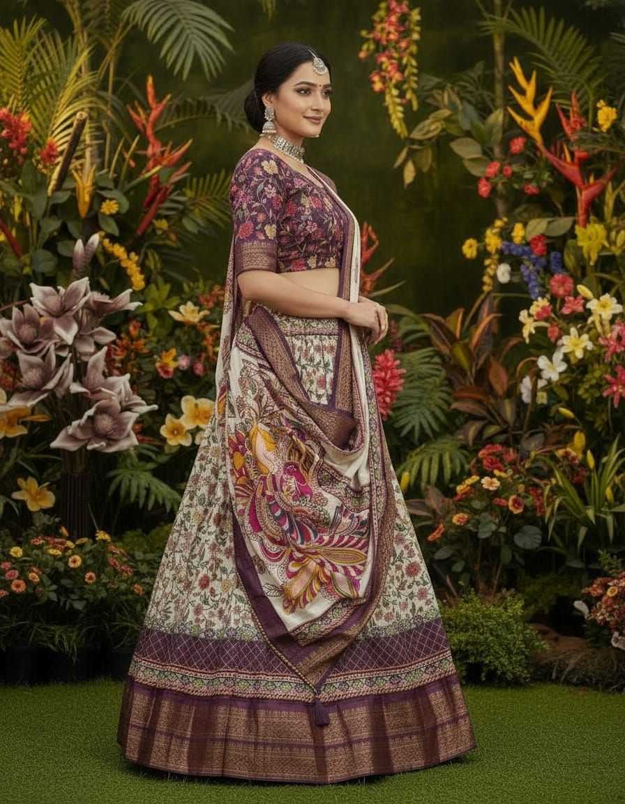 YNF Wholesale Silk Cotton Kalamkari Lehenga KESH723 ANUSHA | Surat Manufacturer