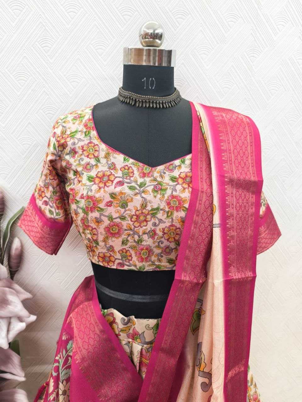 YNF Wholesale Silk Cotton Kalamkari Lehenga KESH723 ANUSHA | Surat Manufacturer