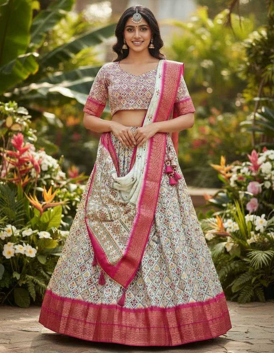 YNF Wholesale Silk Cotton Kalamkari Lehenga KESH723 ANUSHA | Surat Manufacturer