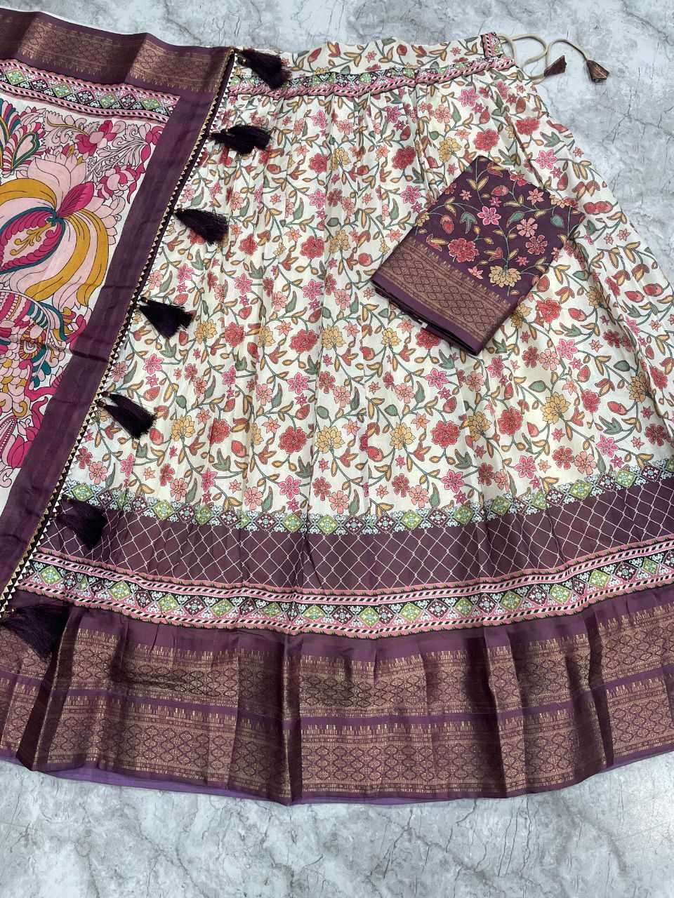 YNF Wholesale Silk Cotton Kalamkari Lehenga KESH723 ANUSHA | Surat Manufacturer