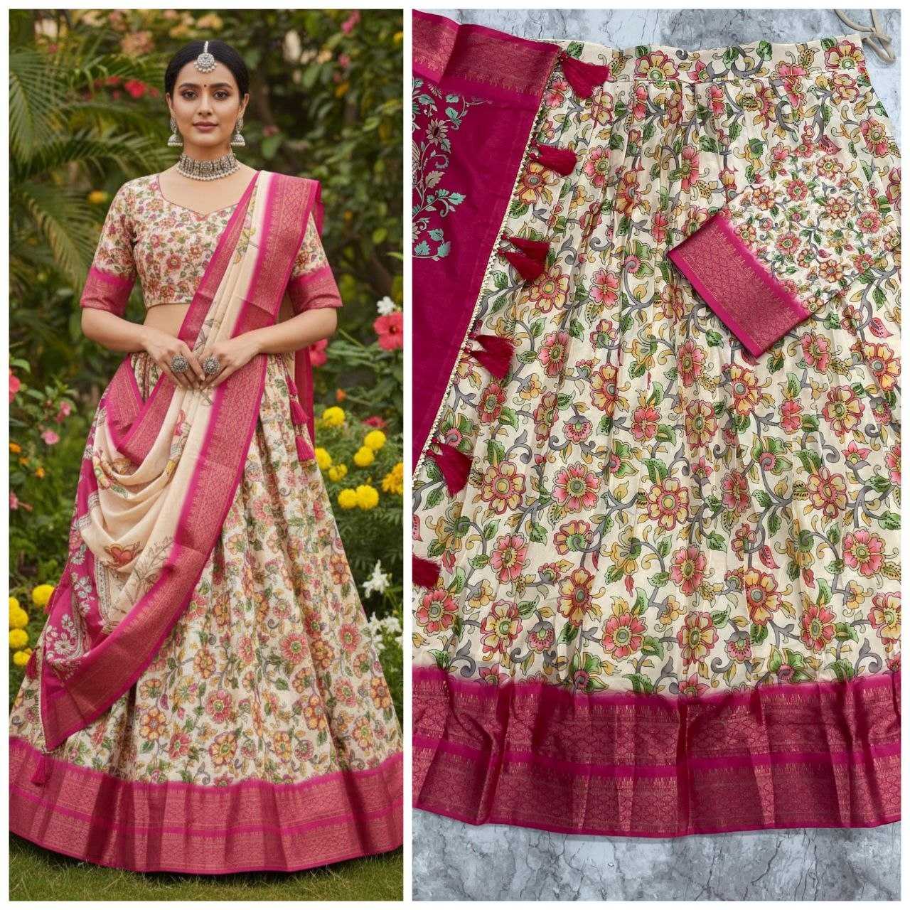 YNF Wholesale Silk Cotton Kalamkari Lehenga KESH723 ANUSHA | Surat Manufacturer