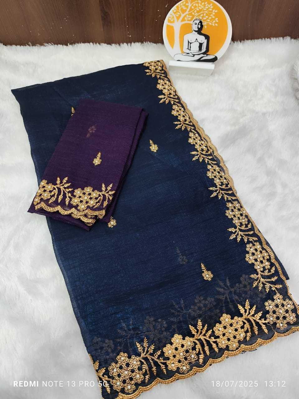 YNF Wholesale Soft Cursh Embroidered Sarees KESH731 002 | Surat Manufacturer