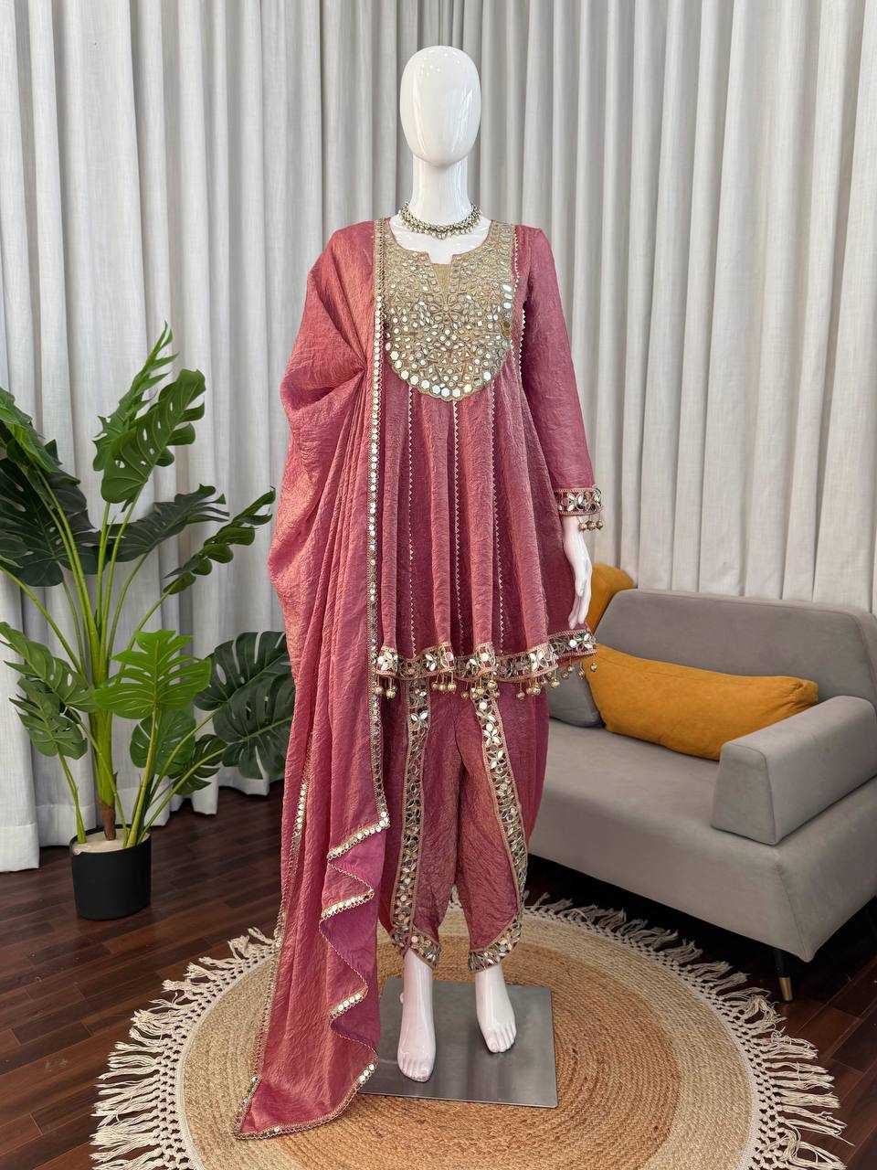 YNF Wholesale Soft Gold Crush Cotton Suits RIN162 6017 | Surat Manufacturer