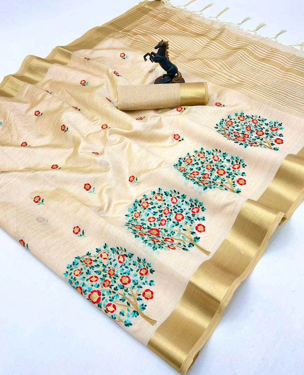 YNF Wholesale Soft Tissue Kerala Kasavu Sarees RIN209 Tree Kerala Kasavu | Surat Manufacturer