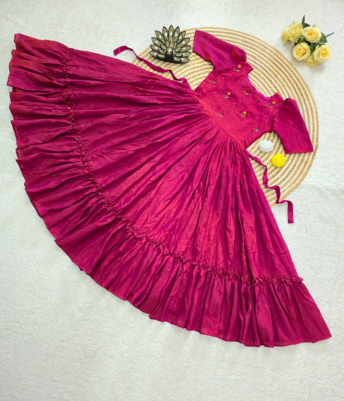 YNF Wholesale Soft Vichitra Party Gowns RIN214 217 | Surat Manufacturer