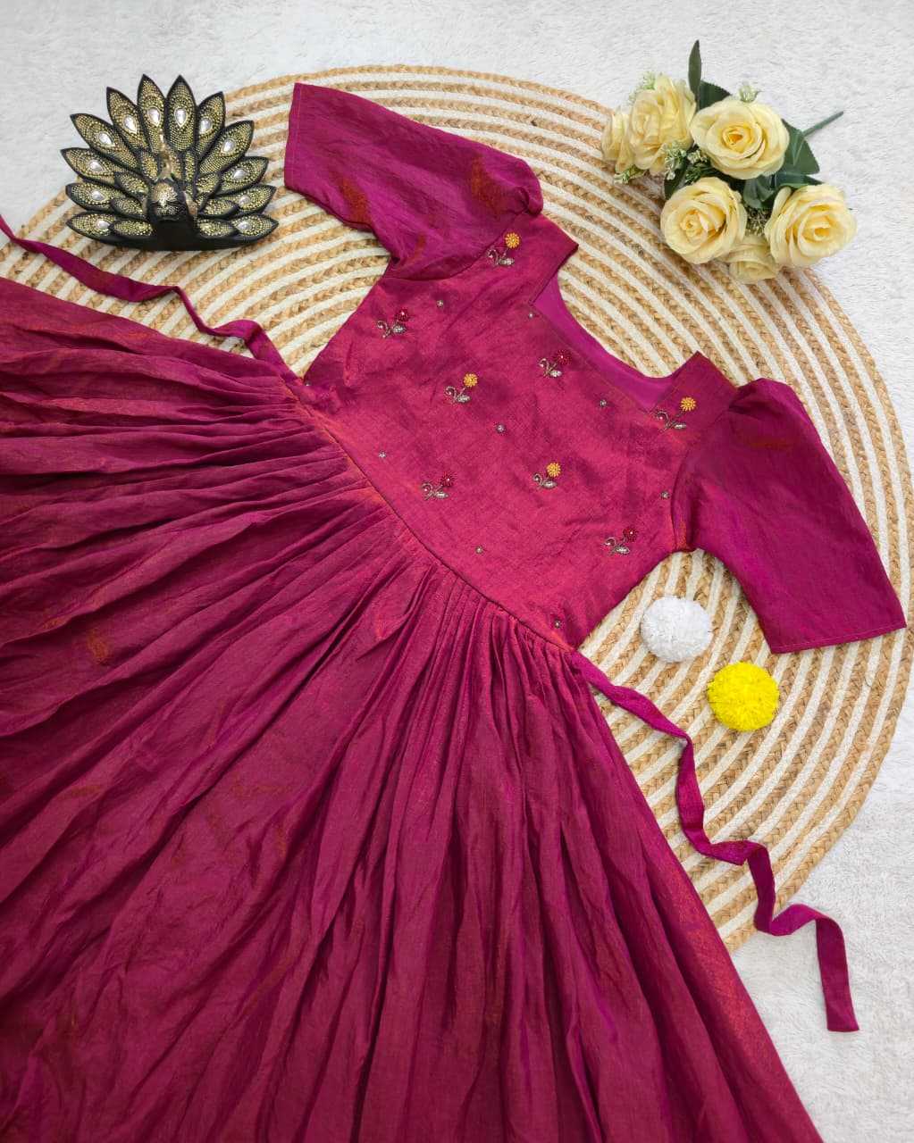 YNF Wholesale Soft Vichitra Party Gowns RIN214 217 | Surat Manufacturer