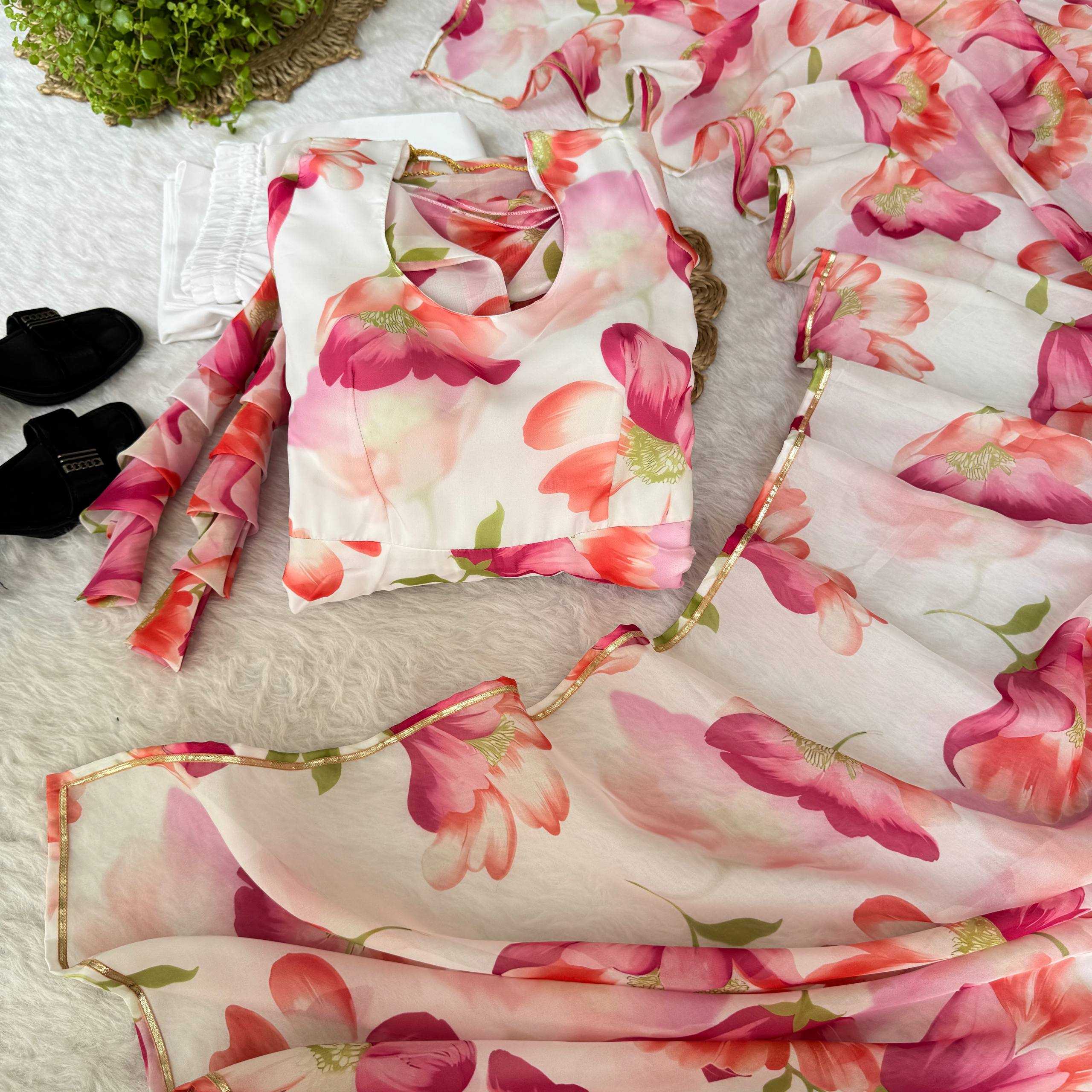 YNF Wholesale Tabby Silk Organza Printed Gowns KESH513 572 | Surat Manufacturer