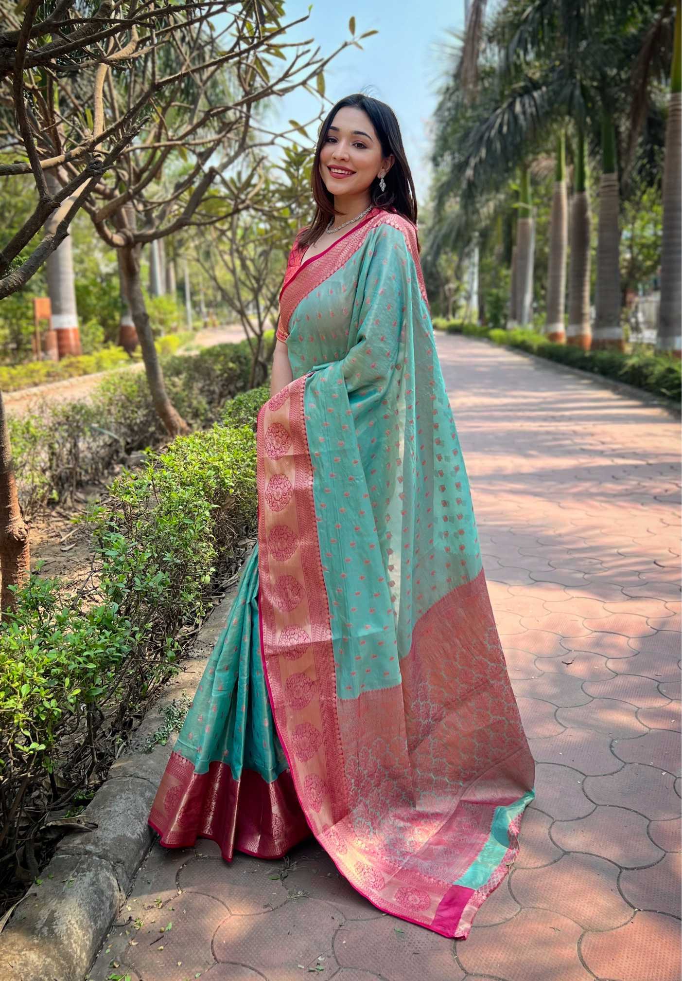 YNF Wholesale Tissue Kanchipuram Sarees RIN116 MEXICAN - 1 | Surat Manufacturer