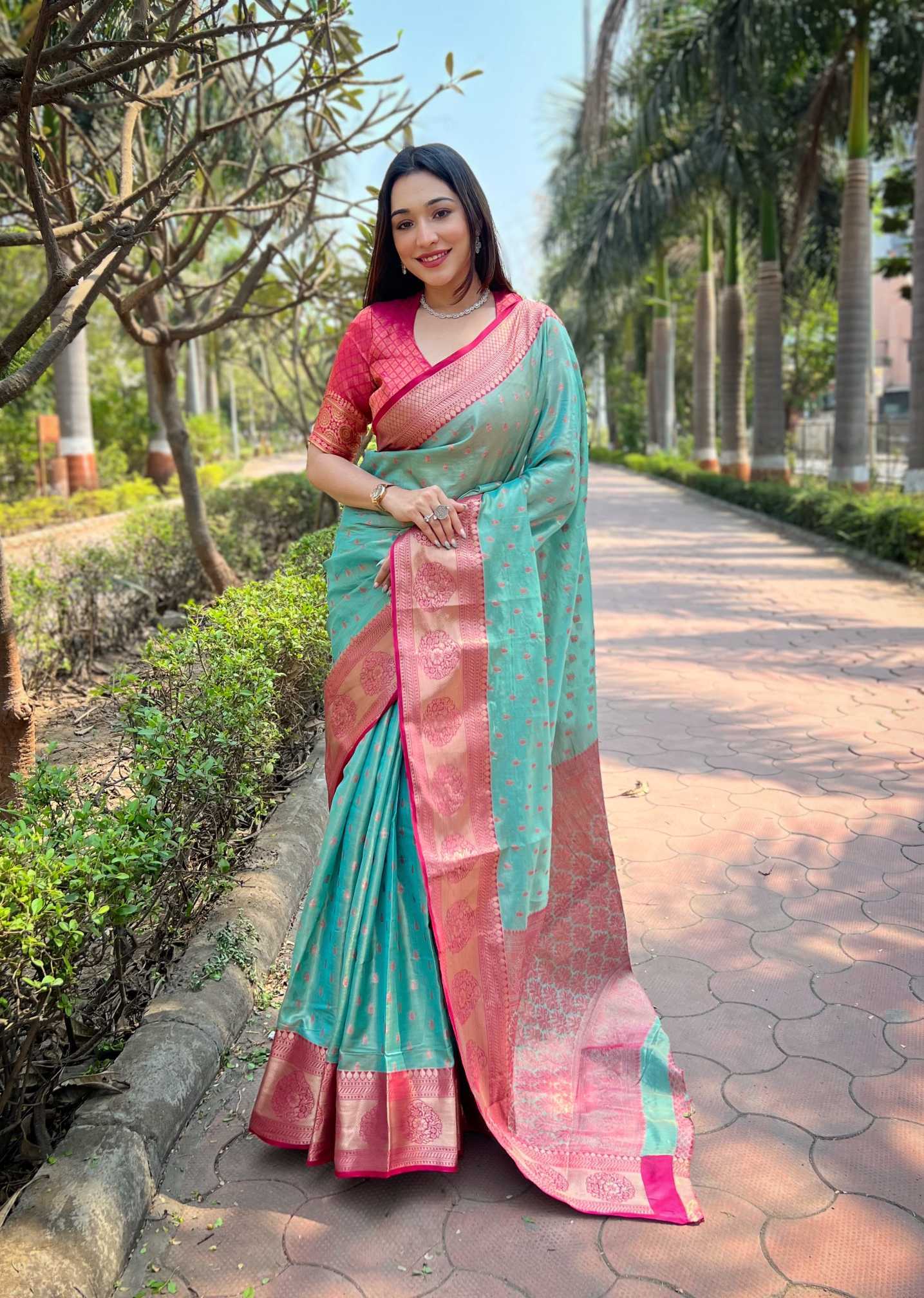 YNF Wholesale Tissue Kanchipuram Sarees RIN116 MEXICAN - 1 | Surat Manufacturer