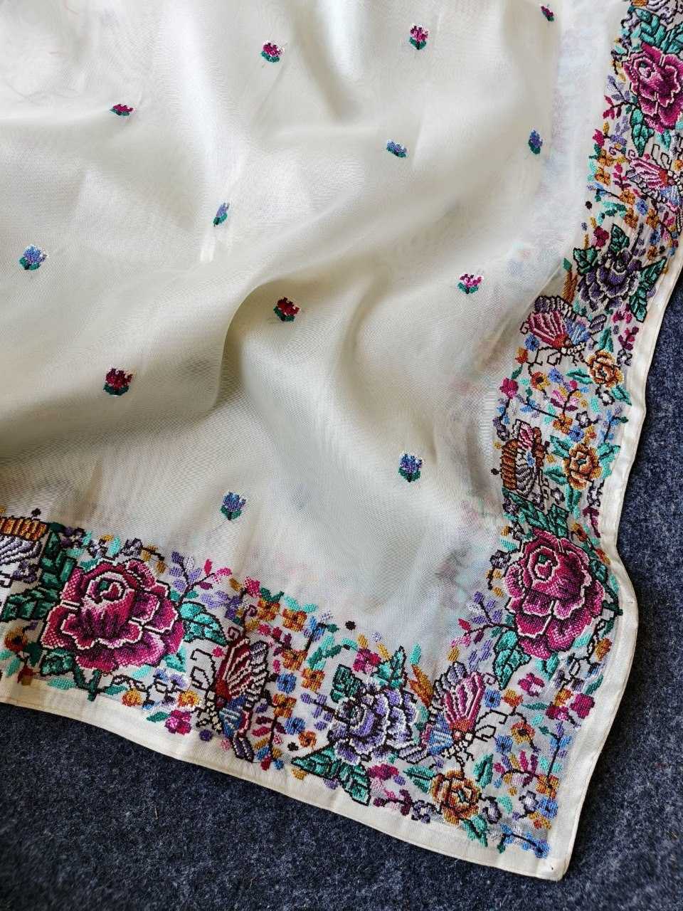 YNF Wholesale Tissue Silk Embroidered Sarees KESH249 3014 | Surat Manufacturer