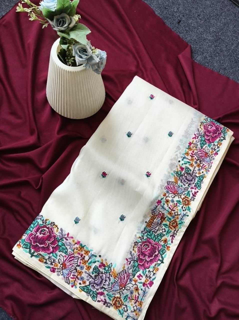 YNF Wholesale Tissue Silk Embroidered Sarees KESH249 3014 | Surat Manufacturer
