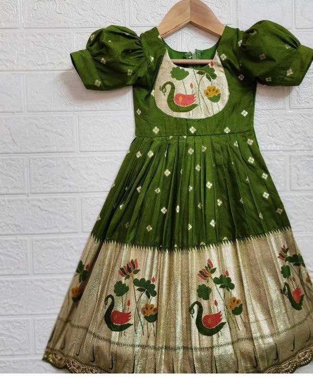 YNF Wholesale Tissue Silk Kids Designer Frock KESH703 zari | Surat Manufacturer