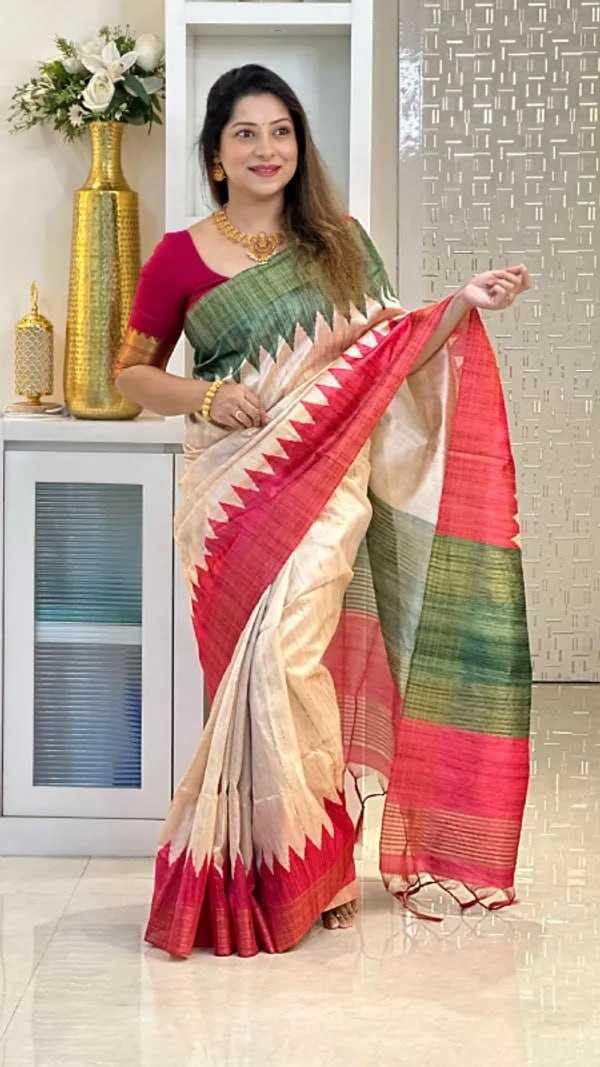 YNF Wholesale Tussar Silk Printed Sarees KESH106 2002 | Surat Manufacturer