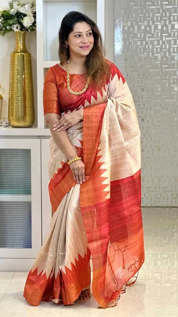 YNF Wholesale Tussar Silk Printed Sarees KESH106 2002 | Surat Manufacturer