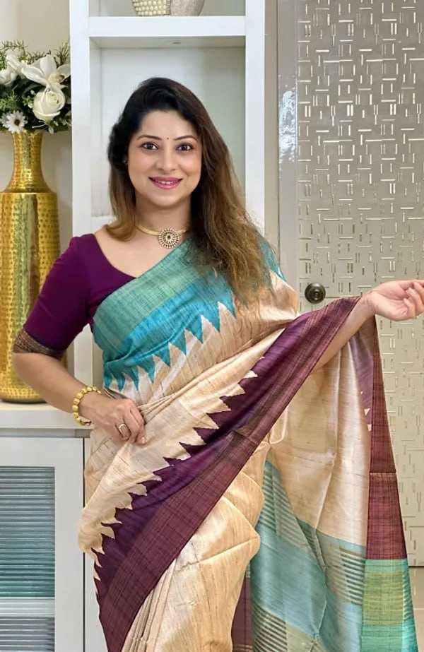 YNF Wholesale Tussar Silk Printed Sarees KESH106 2002 | Surat Manufacturer