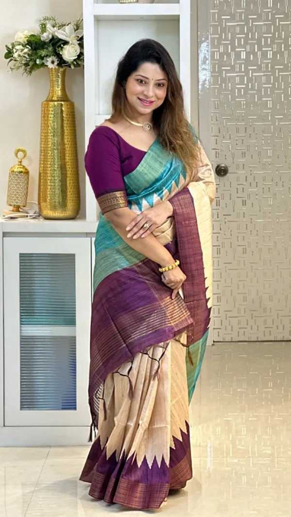 YNF Wholesale Tussar Silk Printed Sarees KESH106 2002 | Surat Manufacturer