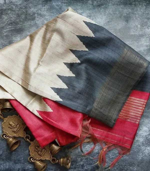 YNF Wholesale Tussar Silk Printed Sarees KESH106 2002 | Surat Manufacturer