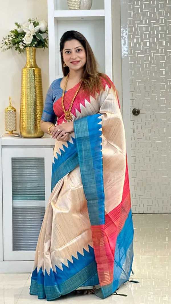 YNF Wholesale Tussar Silk Printed Sarees KESH106 2002 | Surat Manufacturer