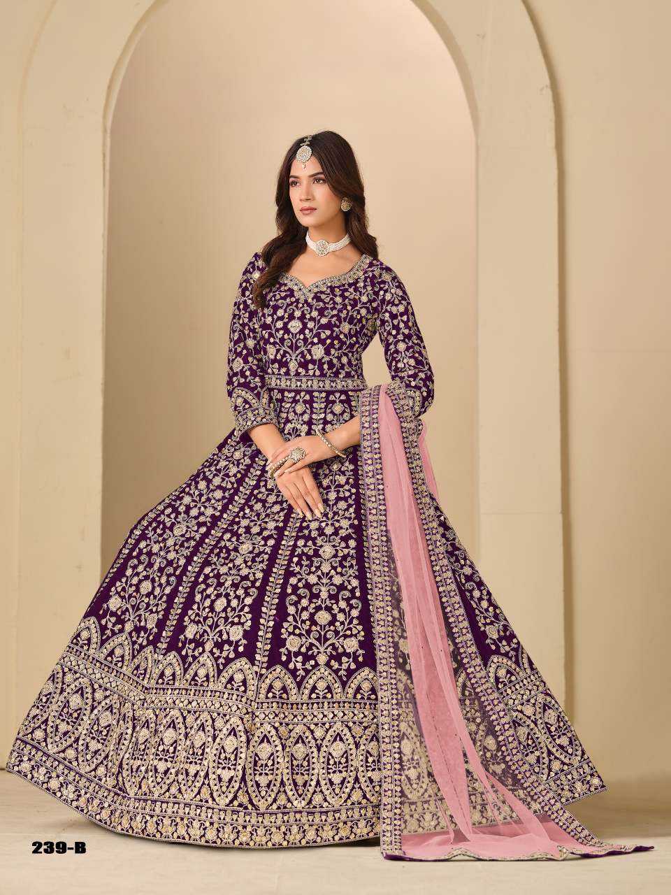 YNF Wholesale Velvet Anarkali Gown KESH530 AANAYA VOL 239 | Surat Manufacturer