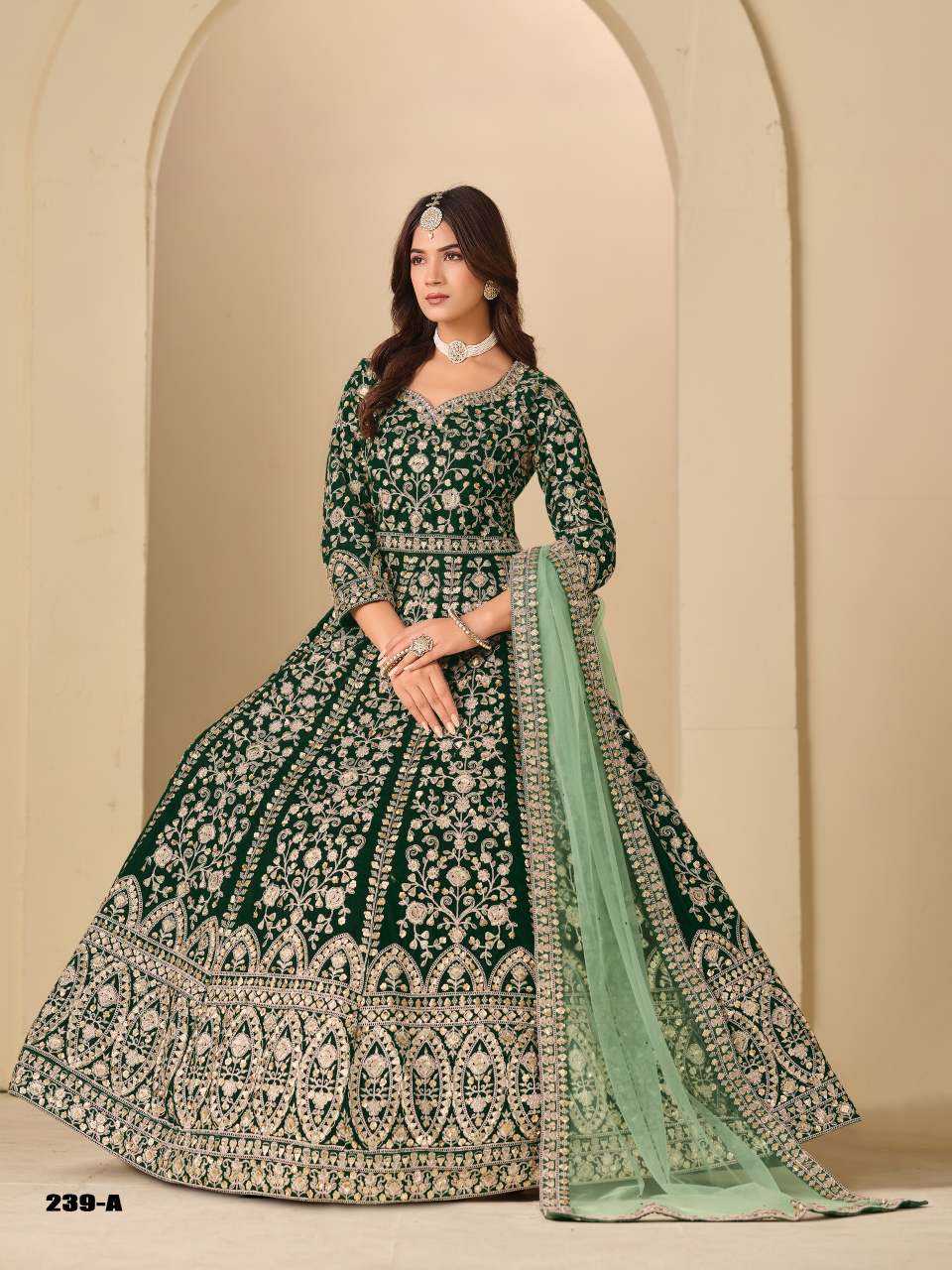 YNF Wholesale Velvet Anarkali Gown KESH530 AANAYA VOL 239 | Surat Manufacturer