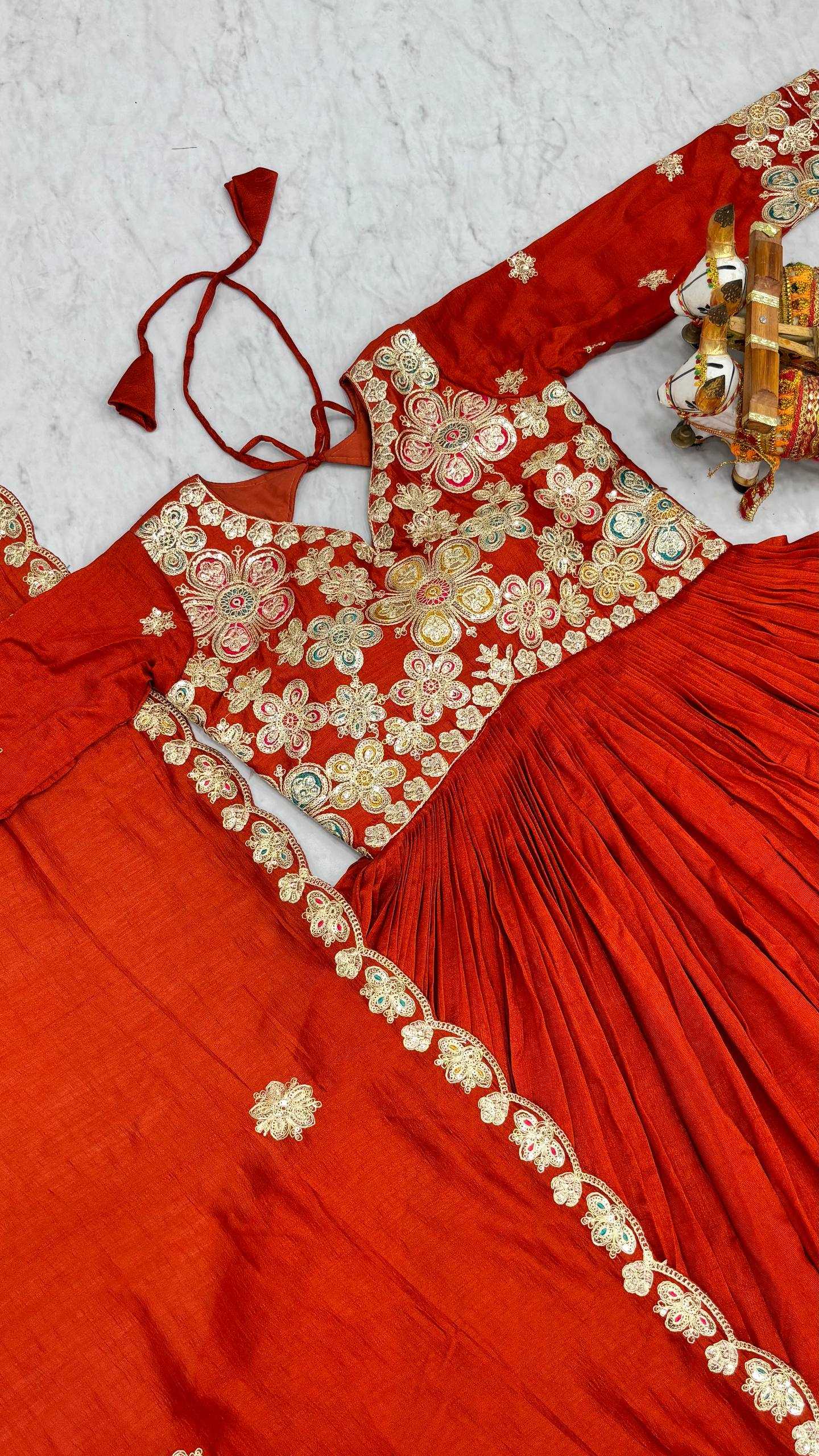 YNF Wholesale Vichitra Silk Embroidery Gowns KESH498 176 | Surat Manufacturer