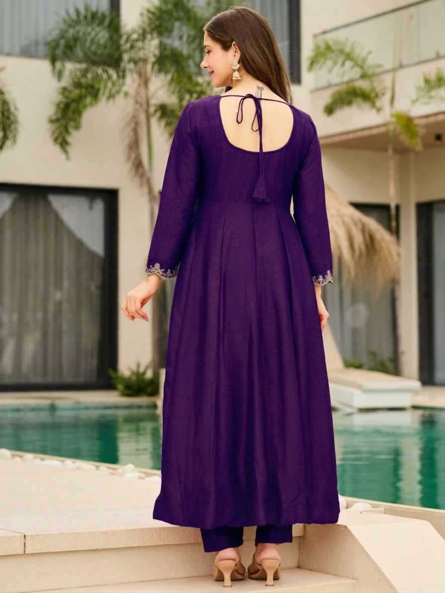 YNF Wholesale Vichitra Silk Anarkali Kurtis KESH545 1001 | Surat Manufacturer