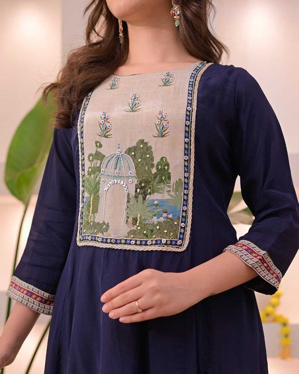 YNF Wholesale Vichitra Silk Embroidery Suits KESH625 Noor | Surat Manufacturer