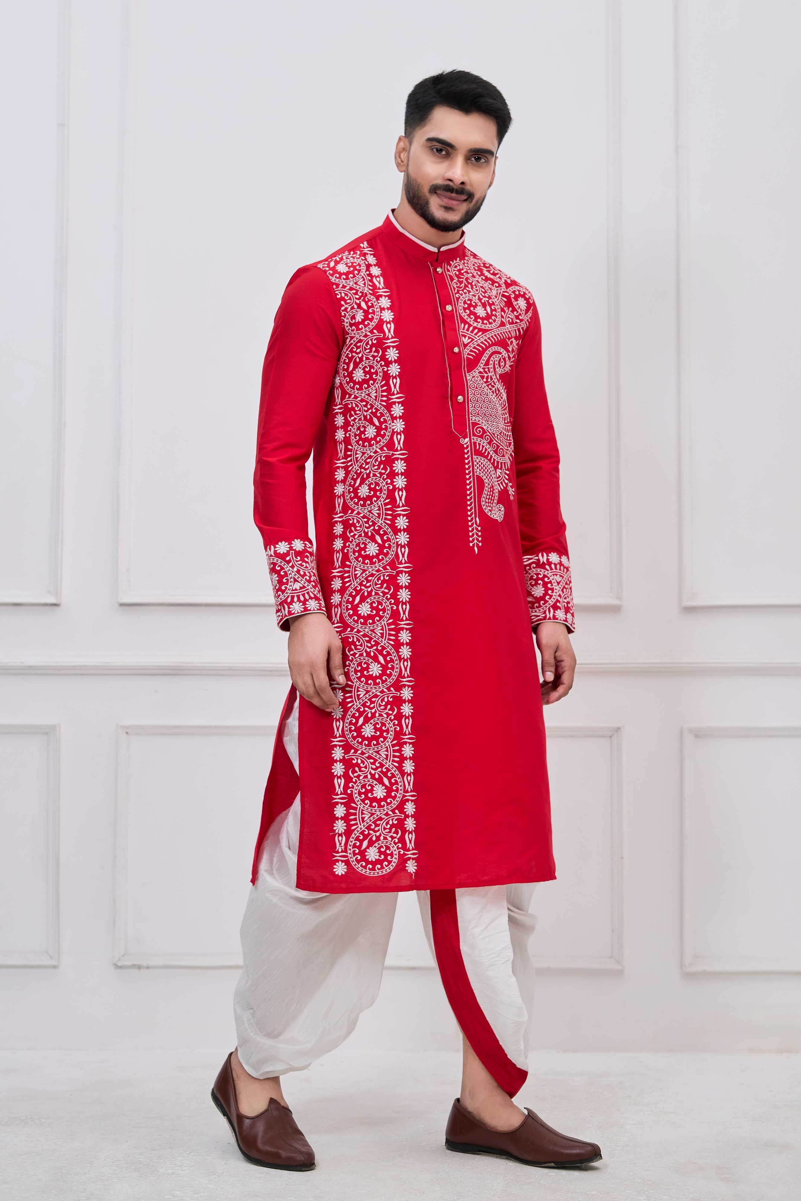YNF Wholesale Viscose Bengali Dhoti Kurta Pyjama RIN223 series-3695-to-3699 | Surat Manufacturer